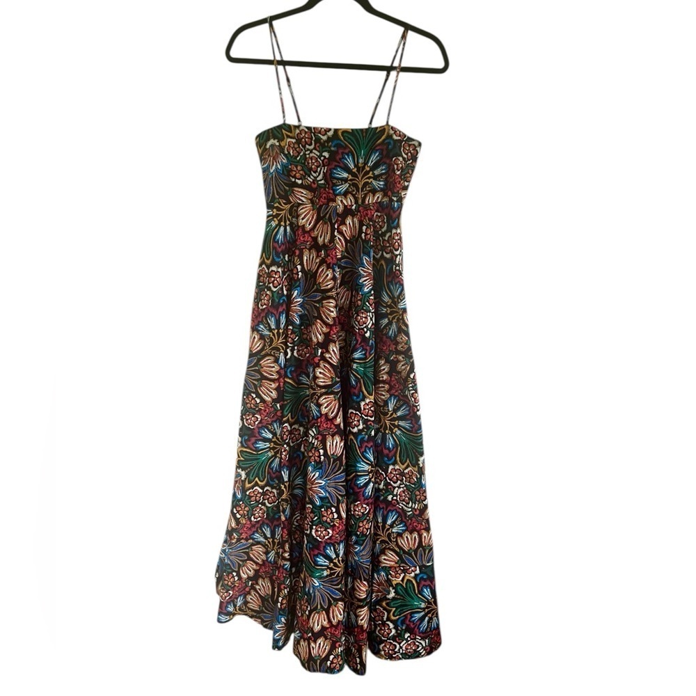 Olivaceous Multicolor Jaden Sleeveless Spaghetti Floral Print Maxi Dress Large